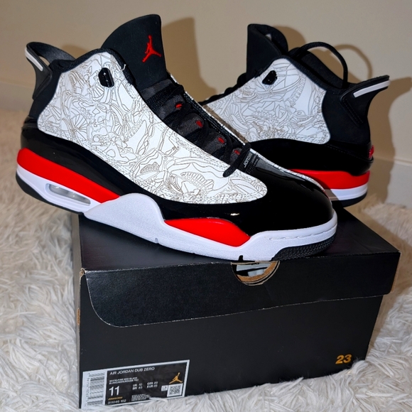 Jordan Other - Nike Air Jordan Dub Zero White Red Black Bred Mens Size 11 311046-162